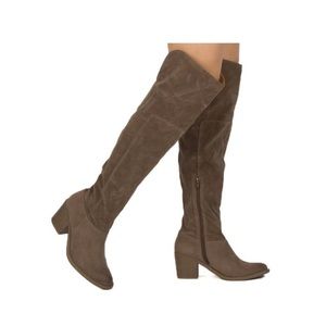 Qupid Tobin-108 Over The Knee High Block Heel